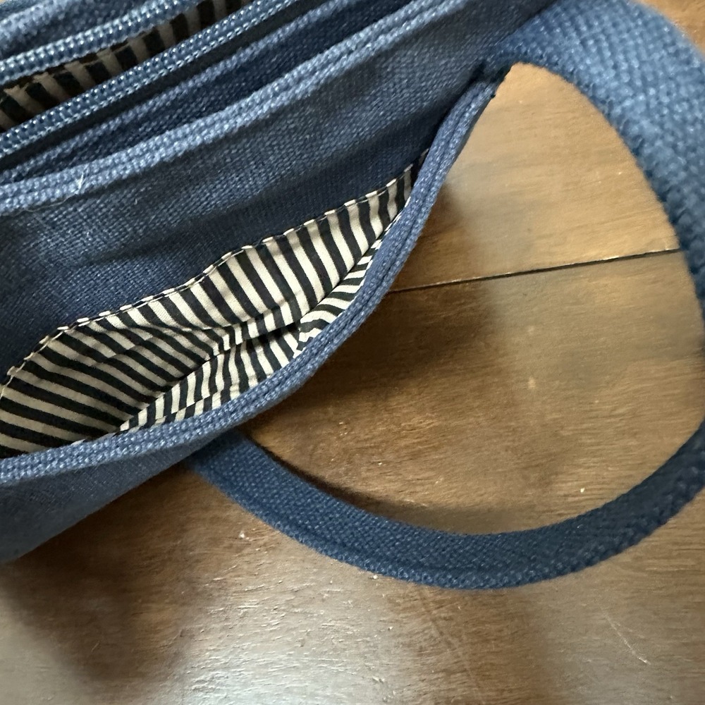 Travelon Anti-Theft Heritage Small Crossbody Bag Purse Indigo Blue - Picture 7 of 12